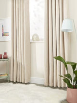 John Lewis Boucle Pair Blackout Eyelet Curtains 167 x 228cm - Natural White