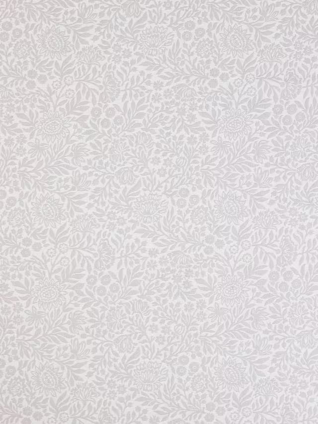 John Lewis Hidcote Weave Floral Pair Lined Eyelet Curtains 228x228cm - Grey