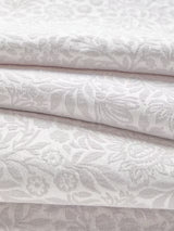 John Lewis Hidcote Weave Floral Pair Lined Eyelet Curtains 228x228cm - Grey