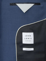 John Lewis Easton Super 100's Wool Regular Fit Suit Jacket - Mid Blue 38R