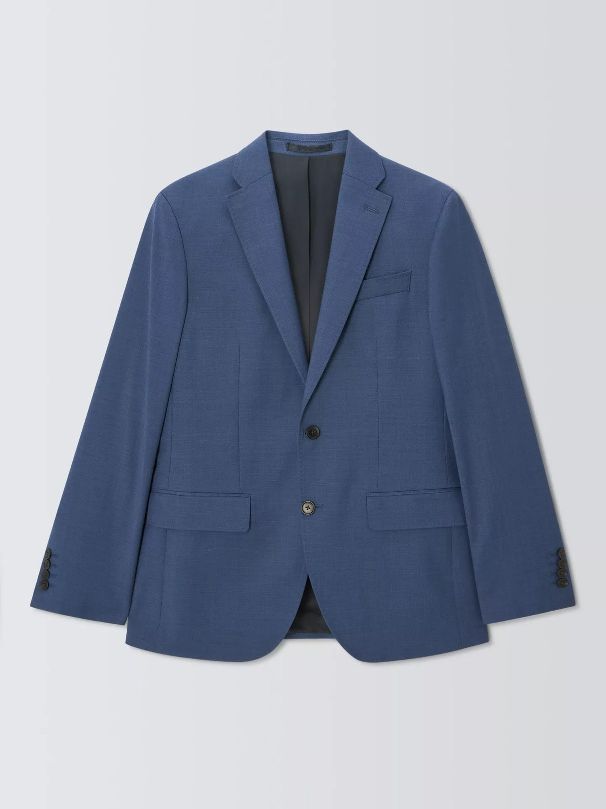 John Lewis Easton Super 100's Wool Regular Fit Suit Jacket - Mid Blue 38R