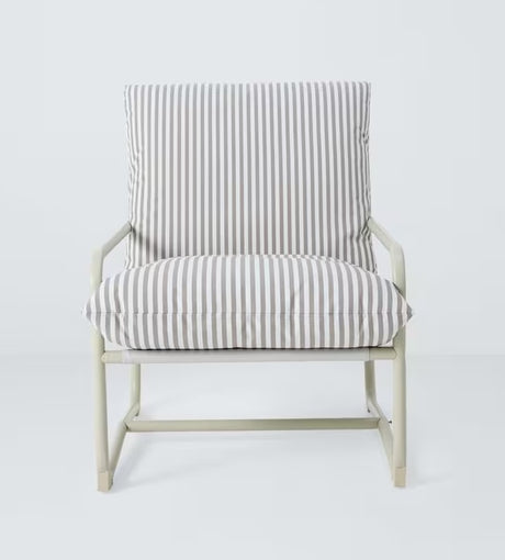John Lewis Marcy Striped All-weather Sling Garden Patio Chair - Greige