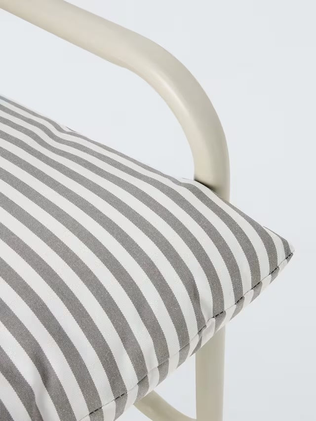 John Lewis Marcy Striped All-weather Sling Garden Patio Chair - Greige