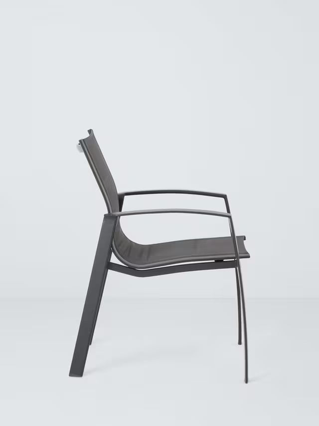 John Lewis Tampa Outdoor Garden Conservatory Dining Chair Set of 2 - Grey