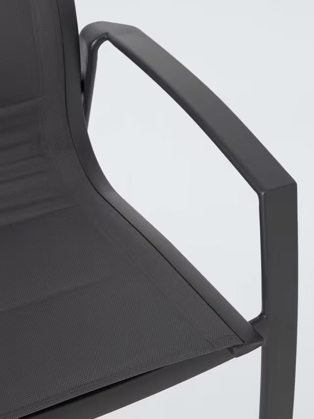 John Lewis Tampa Outdoor Garden Conservatory Dining Chair Set of 2 - Grey