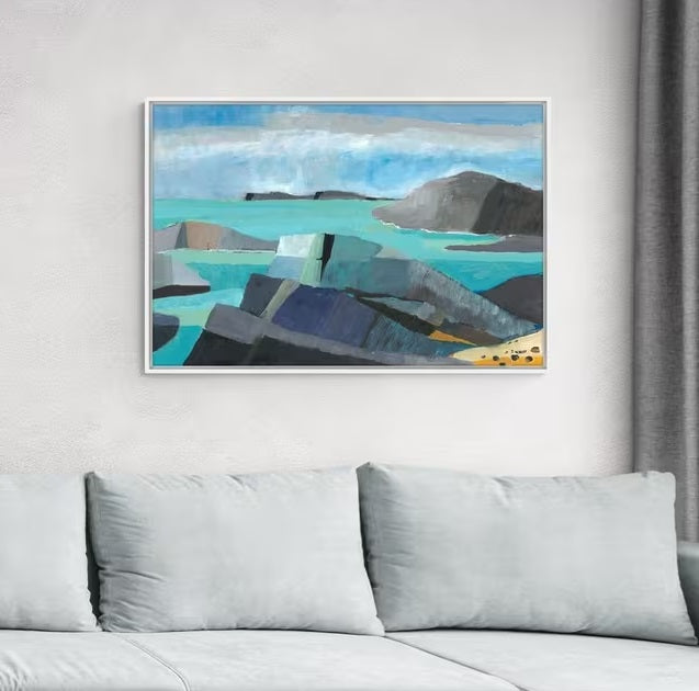 John Lewis Jan Weiss 'Carmel Coast' Framed Canvas Print 64 x 94cm - Multi
