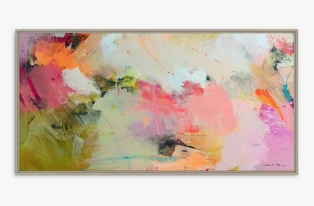Natasha Barnes Cherry Pop Blossom Framed Canvas Print 64 x 124cm - Multi