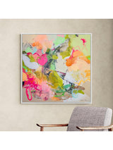 Natasha Barnes 'Life is Beautiful' Framed Canvas Print 104 x 104cm - Multi