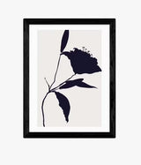 EAST END PRINTS Kubistika 'Nero I' Framed Floral Print 83.4 x 63.4cm - Black