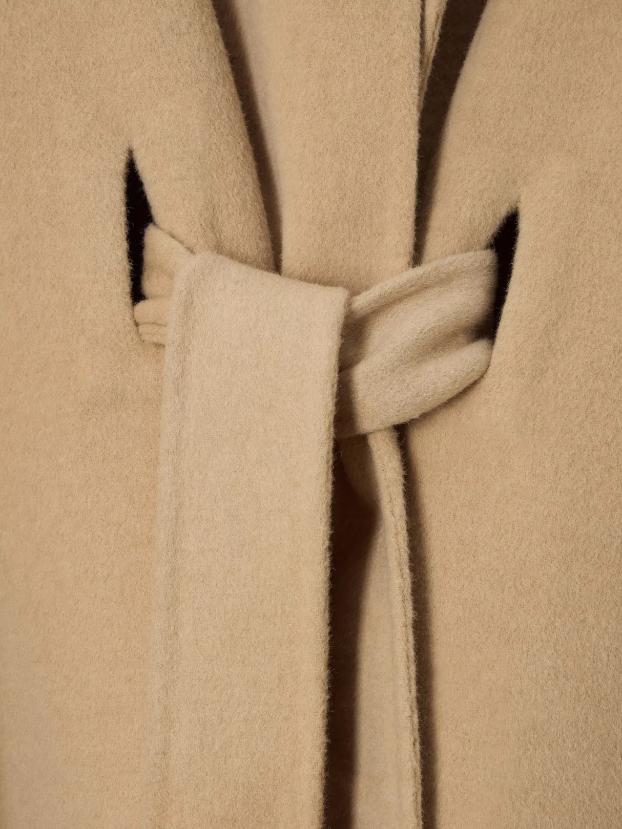 John Lewis Women's Wool Blend Tie Belt Cape Coat - One Size - Sand Brown - Kazoop 