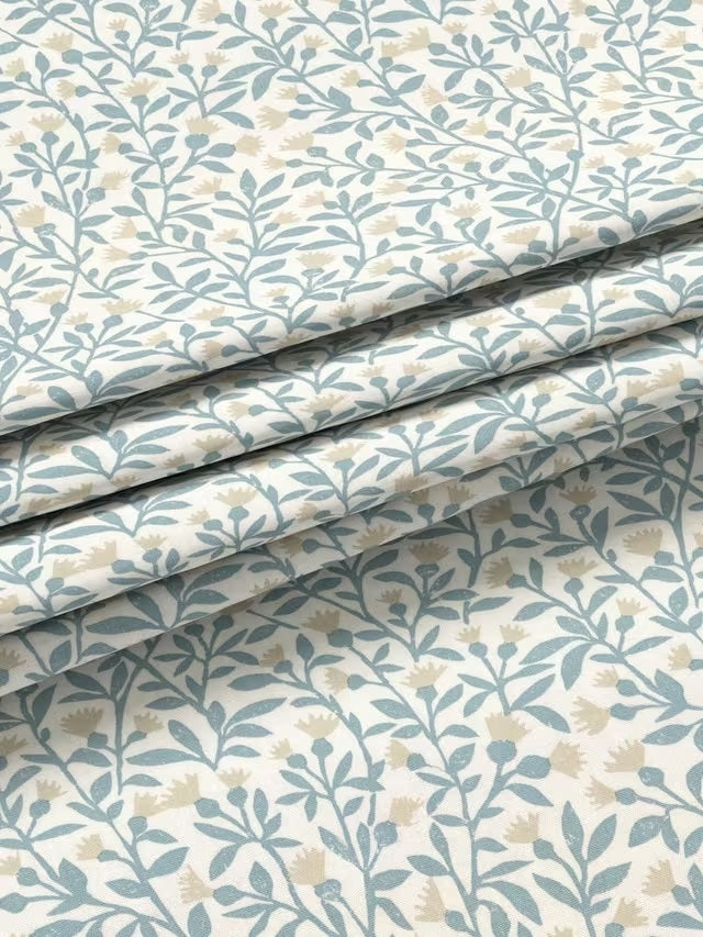 John Lewis Eloise Blackout Lined Pencil Pleat Curtains W228 x D182cm - Blue