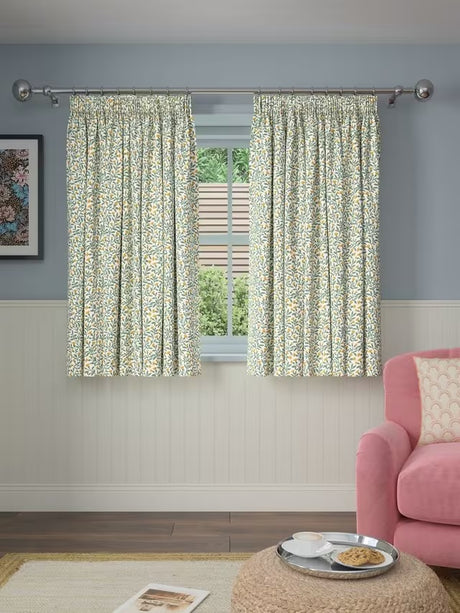 John Lewis Eloise Pair Blackout Pencil Pleat Curtains W228 x D137cm - Green