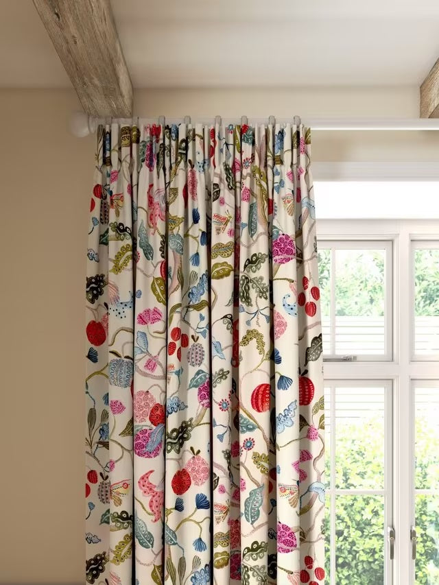 John Lewis Fruit Tree Pencil Pleat Pair Blackout Curtains W228 x D137cm