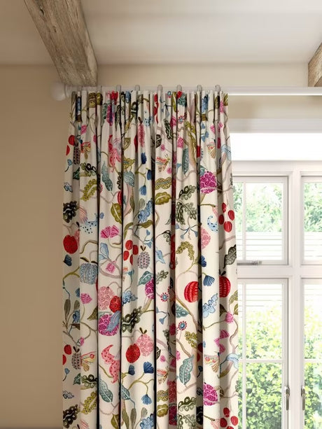 John Lewis Fruit Tree Pencil Pleat Pair Blackout Curtains W228 x D137cm