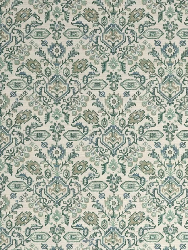 John Lewis Avani Weave Pair Lined Pencil Pleat Curtains 228 x 228cm - Green