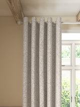 John Lewis Hidcote Weave Floral Pair Lined Eyelet Curtains 228 x 228cm Putty