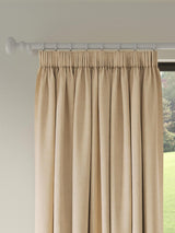 John Lewis Textured Blackout Lined Pencil Pleat Curtains W228 x Drop 274cm