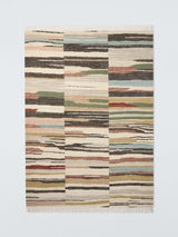 John Lewis Abstract Stripe Flatwoven Wool Rich Rug L150 x W90cm - Multi