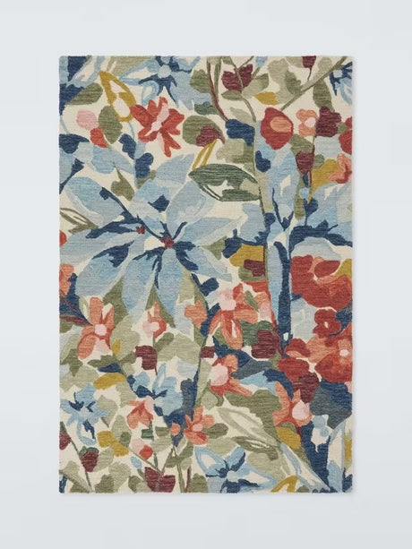 John Lewis Amberley Floral Hand Tufted Wool Blend Rug L180 x W120cm - Multi