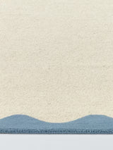 John Lewis Pure Wool Scallop Rectangular Rug L180 x W120cm - Lake Blue