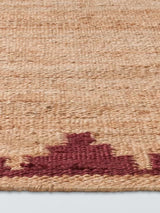 John Lewis Stepped Chevron Rectangular Jute Rug 180 x 120cm - Red/Natural