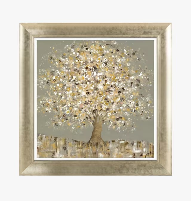 John Lewis Sara Otter 'Golden Glow' Framed Print 70 x 70cm - Blue/Green