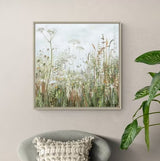 Catherine Stephenson Whispering Meadow Framed Canvas Print 64 x 64cm - Green