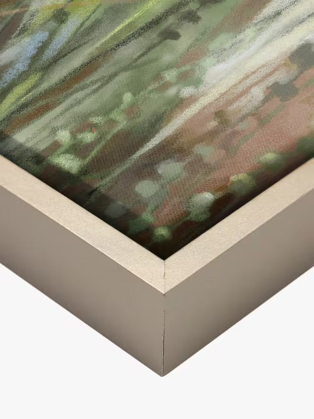 Catherine Stephenson Whispering Meadow Framed Canvas Print 64 x 64cm - Green