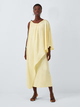 John Lewis Editions Linen Tencel Blend Clasp Detail Maxi Dress Yellow - 14