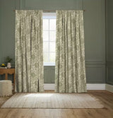 John Lewis x Sanderson Cantaloupe Pencil Pleat Curtains 228 x 228cm - Pesto