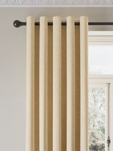 John Lewis Velvet Chenille Thermal Eyelet Curtains W228 x D137cm - Natural