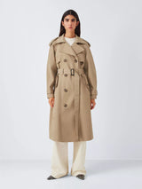 John Lewis Women's Water Repellent Knee Length Trench Coat - Camel - UK 14