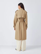 John Lewis Women's Water Repellent Knee Length Trench Coat - Camel - UK 8
