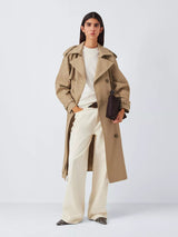 John Lewis Women's Water Repellent Knee Length Trench Coat - Camel - UK 8