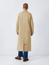 John Lewis Women's Shower Resistant Knee Length Mac Coat - Natural UK 10