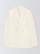 John Lewis Men's Double Breasted Wool Blend Dinner Jacket - White - 42R