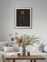 Brookpace Lascelles Anna Bulow 'Flow' Framed Print & Mount 75 x 55cm - Black