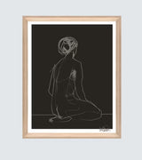 Brookpace Lascelles Anna Bulow 'Flow' Framed Print & Mount 75 x 55cm - Black