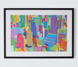 John Lewis Yoni Alter 'NYC Cityscape Day' Framed Print 45 x 62cm - Multi