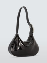 John Lewis x REJINA PYO Womens Fully Lined Plain Leather Grab Bag - Black