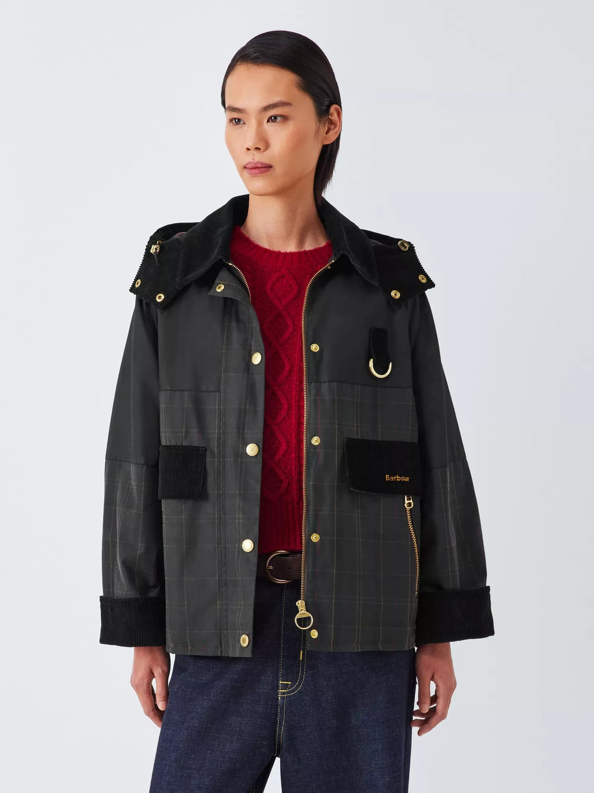 Barbour Women's Lanton Classic Waxed Cotton Jacket - Dark Green - UK 14