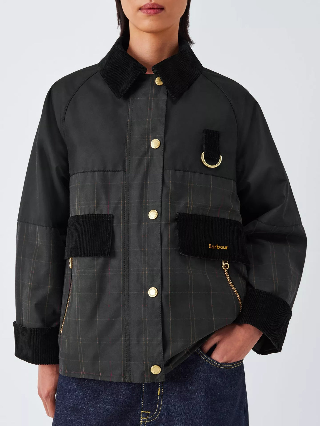 Barbour Women's Lanton Classic Waxed Cotton Jacket - Dark Green - UK 14