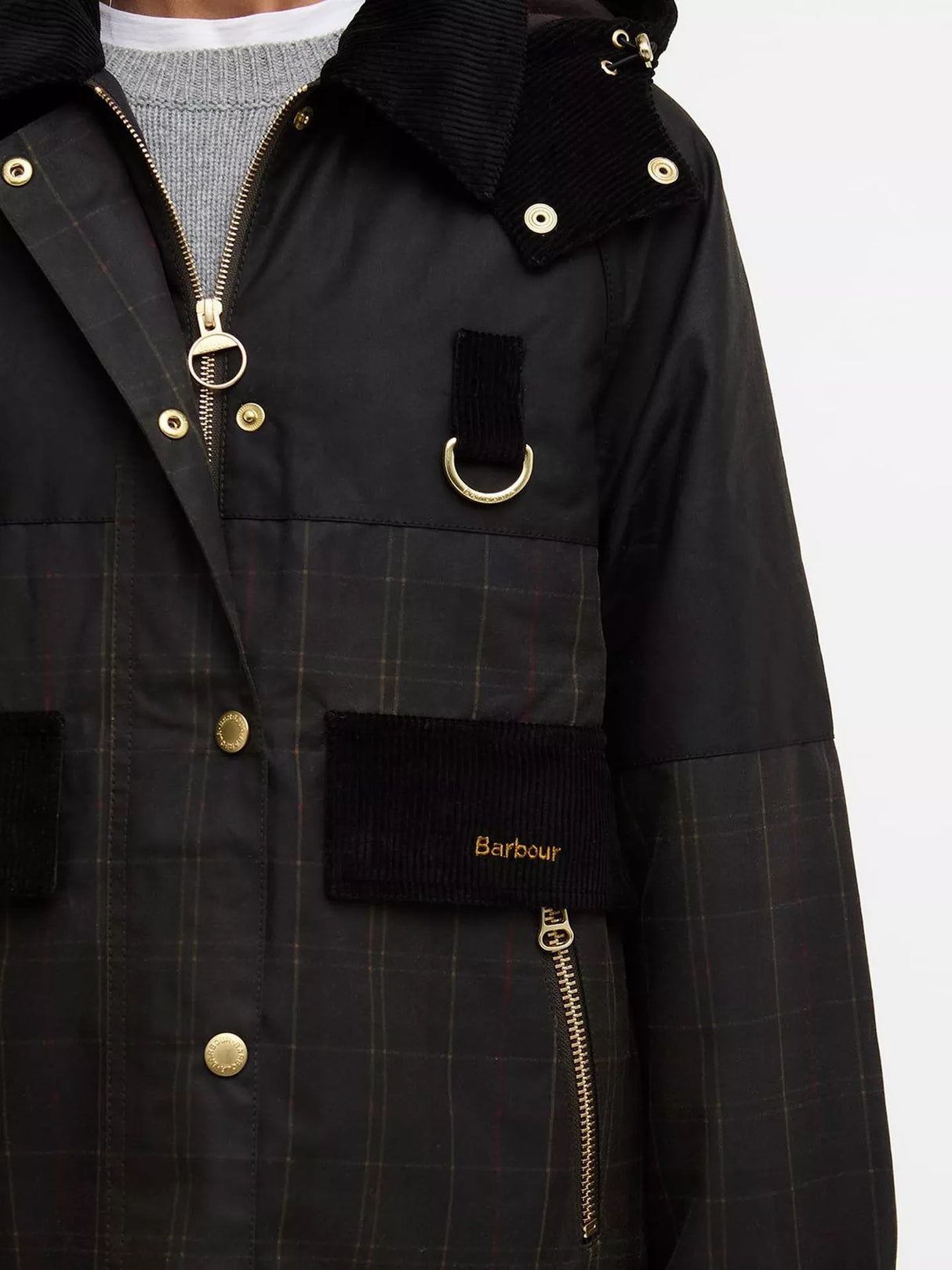 Barbour Women's Lanton Classic Waxed Cotton Jacket - Dark Green - UK 14