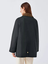 Barbour Women's Earlston Straight Cut Waxed Cotton Jacket - Black/Multi UK 8