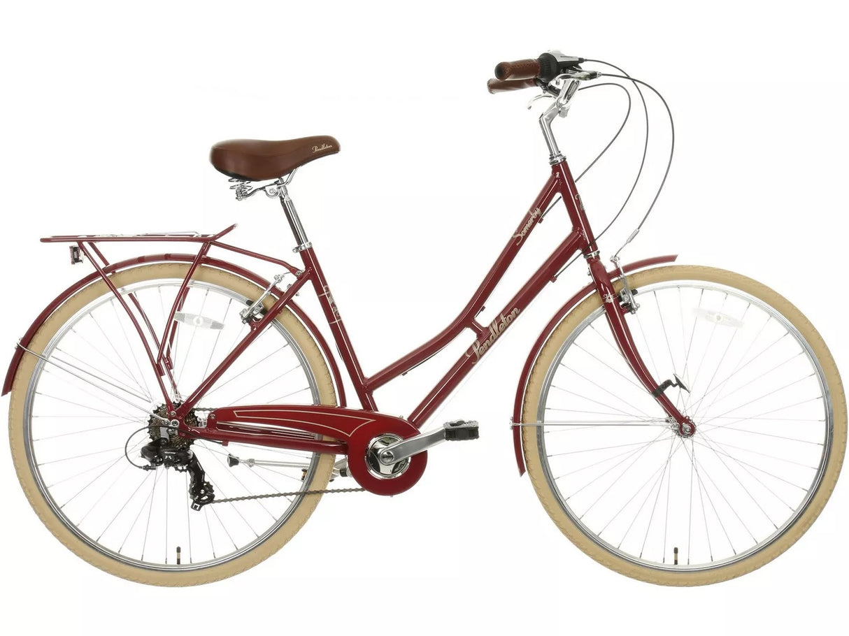 Pendleton Somerby Women's 7-Speed Hybrid Bike - Maroon Red - Small Frame