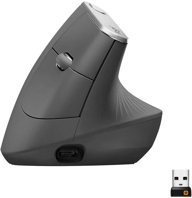 Logitech MX Vertical Advanced Ergonomic 2.4GHz Wireless Mouse - Graphite - Kazoop 