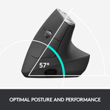 Logitech MX Vertical Advanced Ergonomic 2.4GHz Wireless Mouse - Graphite - Kazoop 