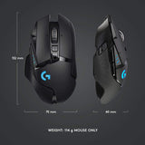 Logitech 910-005568 G502 Lightspeed Wireless Gaming Mouse - Black - Kazoop 