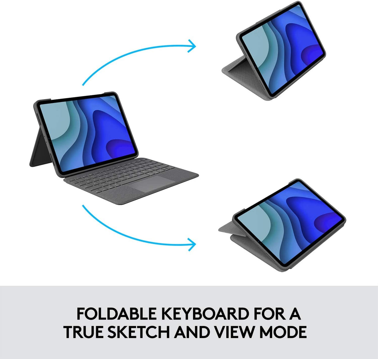 Logitech Folio Touch Keyboard Case for iPad Pro 11'' - Graphite - Kazoop 
