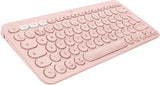 Logitech K380 Multi-Device Bluetooth Slim Keyboard for Mac - Pink Rose - Kazoop 